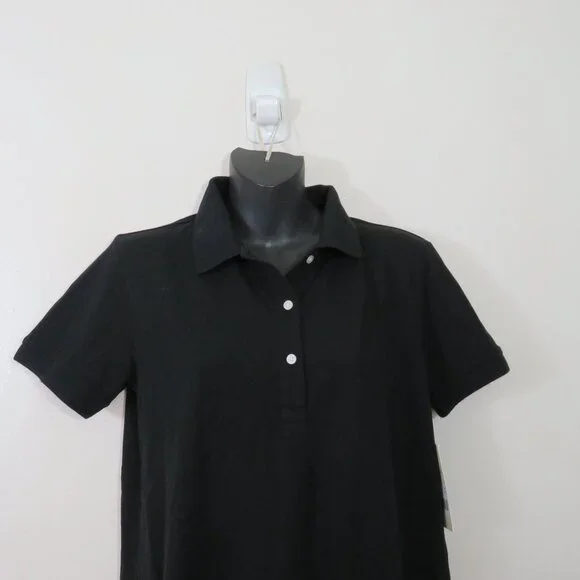 Tuckernuck Size Small Black Pique May Polo Dress Short Sleeve Casual Cotton NEW - Picture 3 of 6